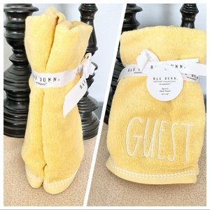 🆕Rae Dunn SET OF 2 GUEST Hand Towels